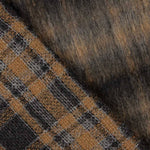 Pelo Abrigo Checks Marrón - Ribes y Casals