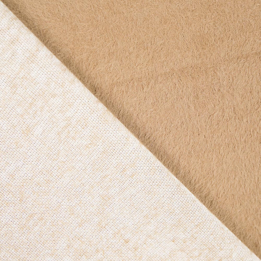 Tela Abrigo Fino Pelo Sorona Camel - Ribes y Casals