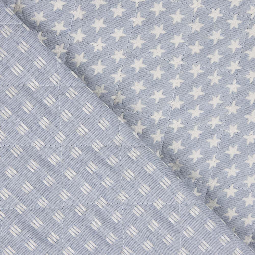 Acolchado Infantil Jacquard Azul Denim Estrella - Ribes y Casals