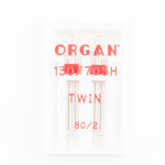 Agujas Organ Twin nº80 Pack 2 unidades - Ribes y Casals