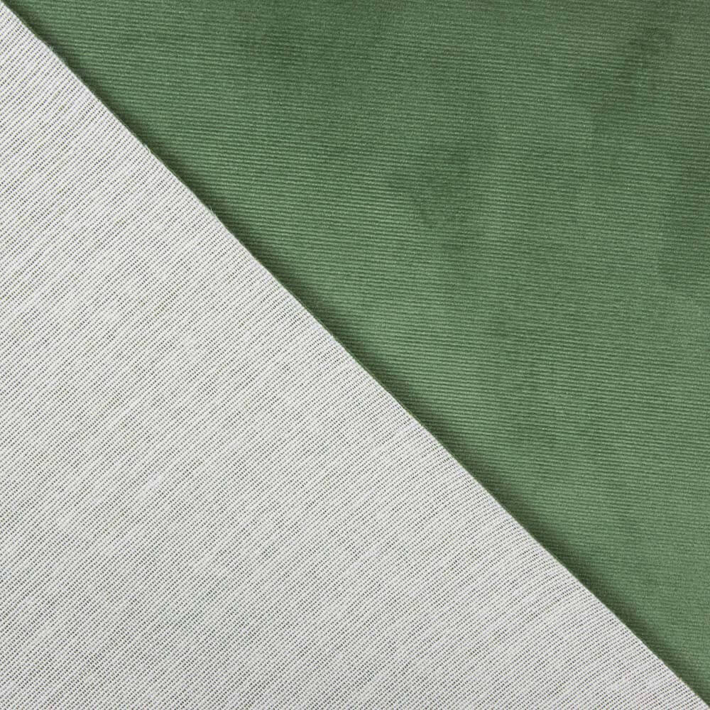 Terciopelo Tapicería Liso Verde Musgo - Ribes y Casals