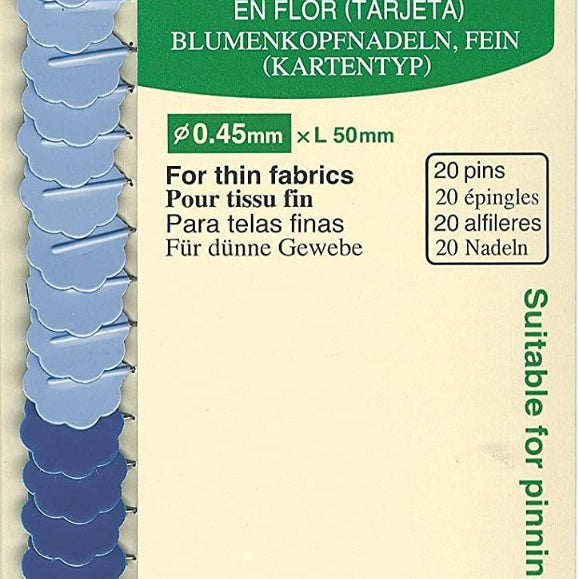 Alfiler Cabeza Flor Azul Clover - Ribes y Casals