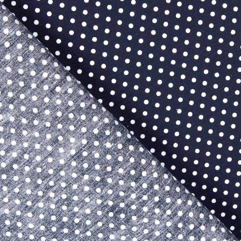 Popelín Algodón Lunarcitos Marino - Ribes y Casals