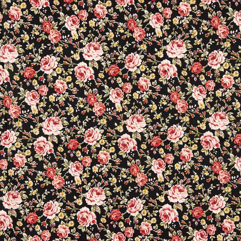 Popelín Algodón Cretona Clásica Negra - Ribes y Casals