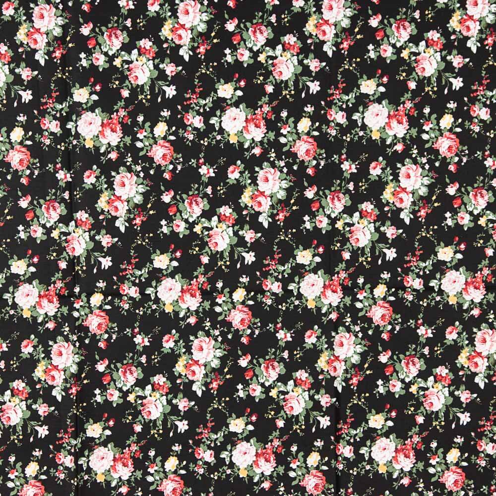 Popelín Algodón Mini Cretona Clásica Negra - Ribes y Casals