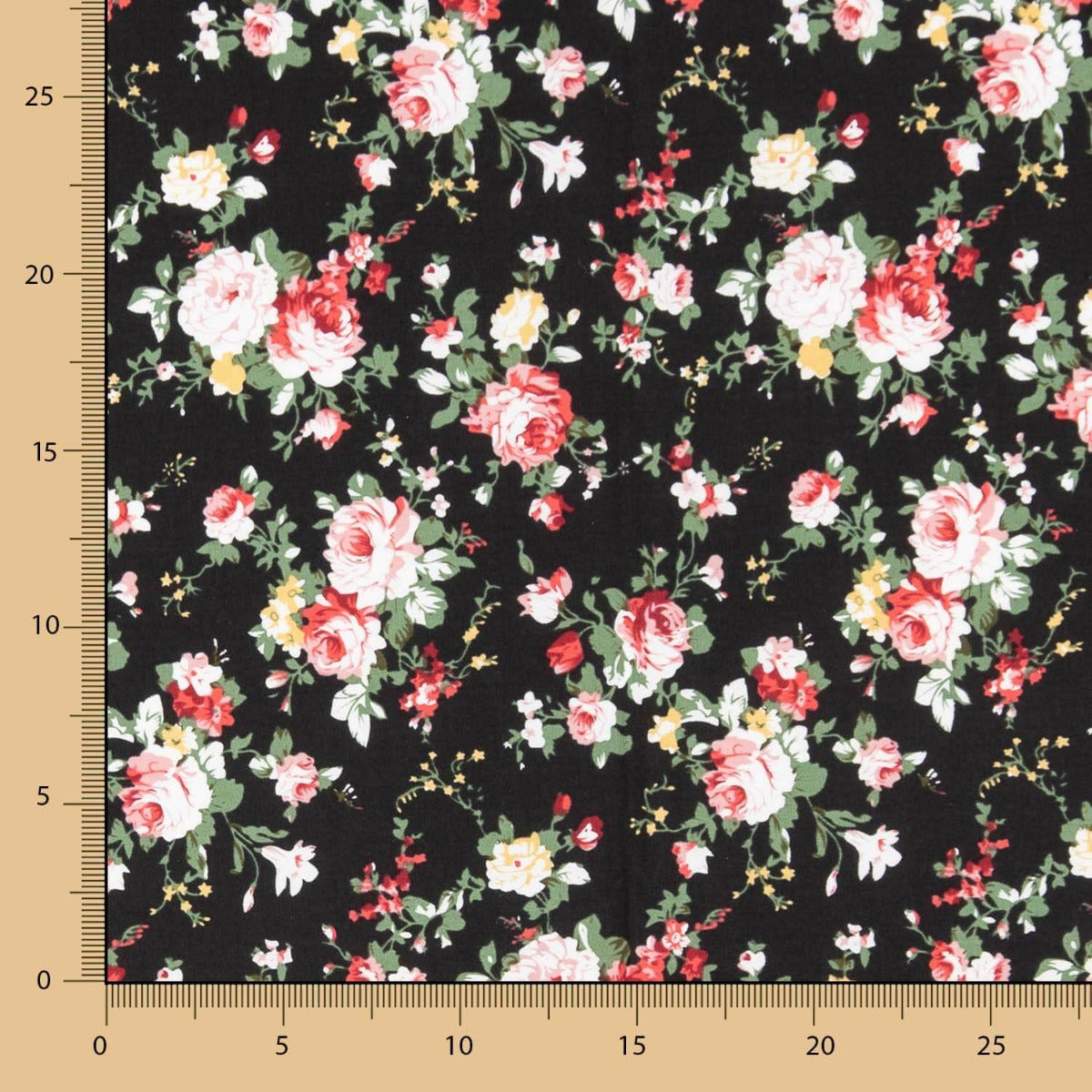 Popelín Algodón Mini Cretona Clásica Negra - Ribes y Casals