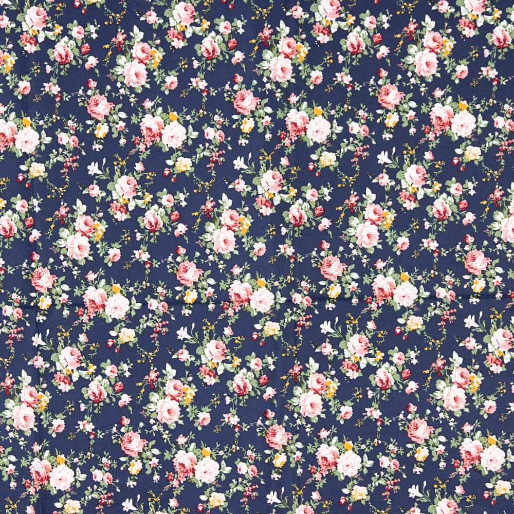 Popelín Algodón Mini Cretona Clásica Marino - Ribes y Casals