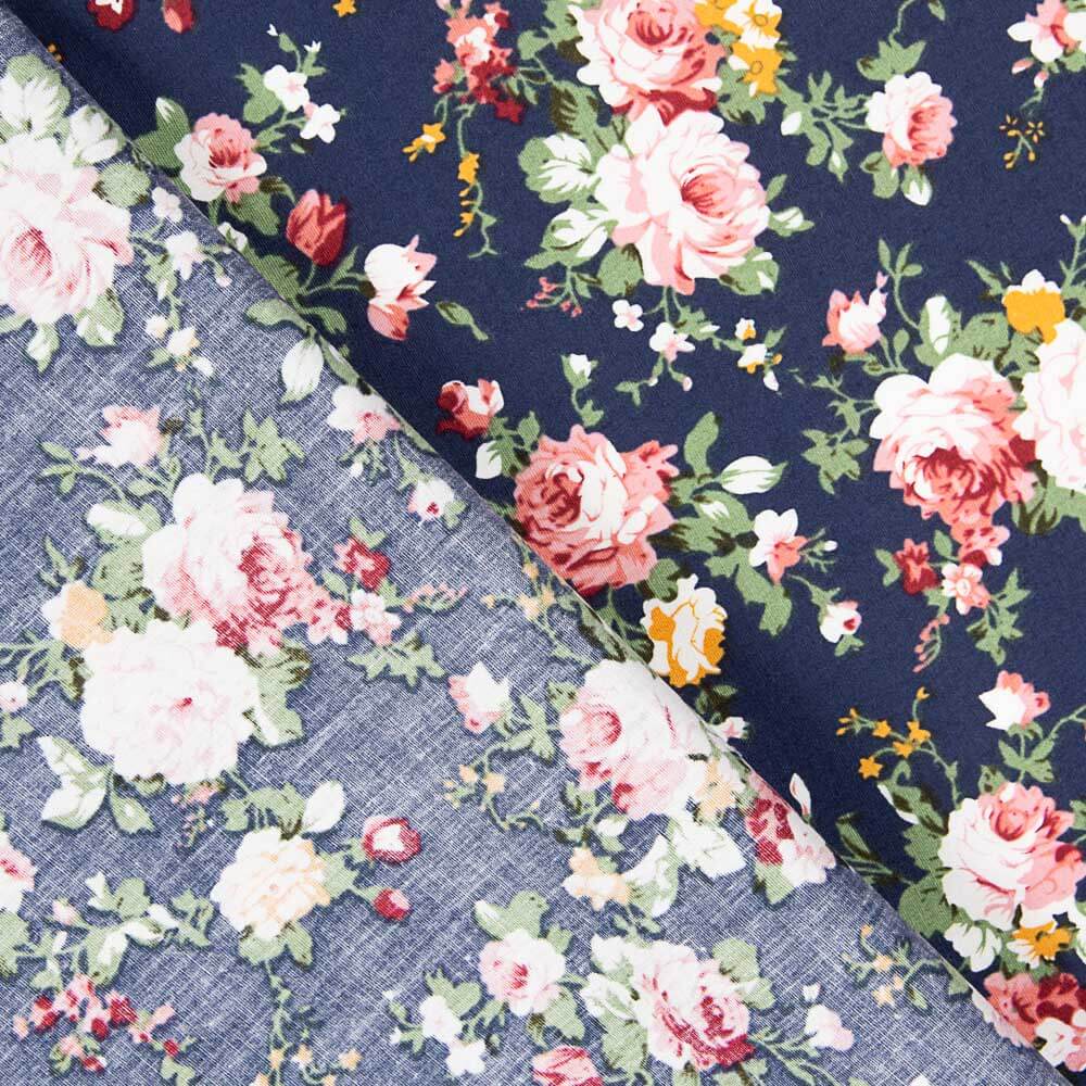 Popelín Algodón Mini Cretona Clásica Marino - Ribes y Casals