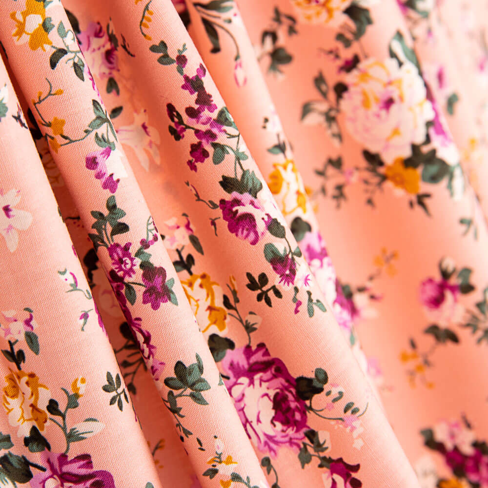 Popelín Algodón Mini Cretona Clásica Rosa - Ribes y Casals