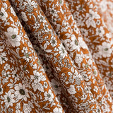 Popelín Algodón Flores Teja - Ribes y Casals