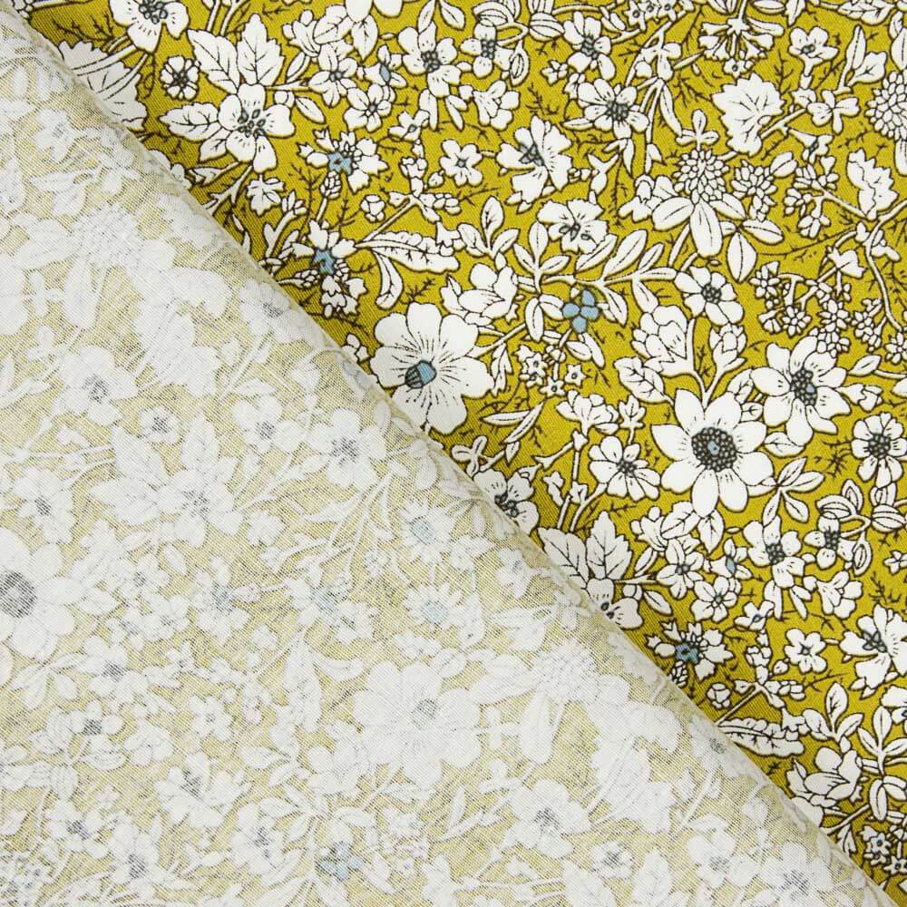 Popelín Algodón Flores Aceite - Ribes y Casals