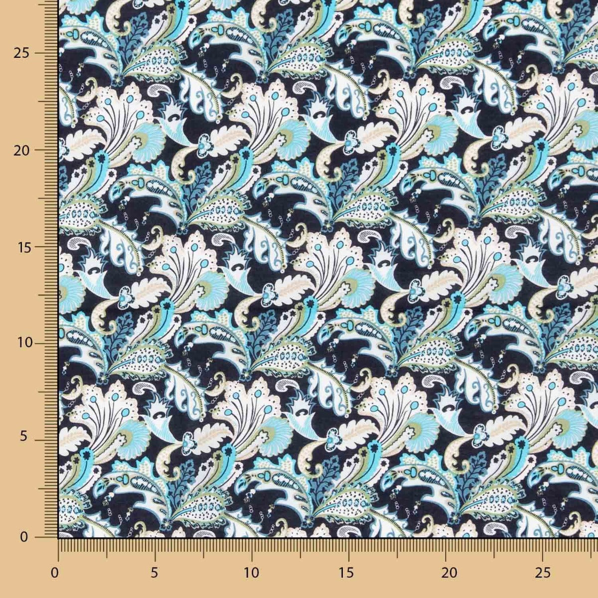 Popelín Algodón Cachemire Canard - Ribes y Casals