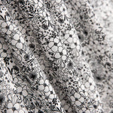 Popelín Algodón Flores Blanco - Ribes y Casals