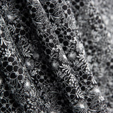 Popelín Algodón Flores Negro - Ribes y Casals