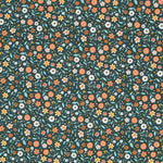 Algodón Antibacteriano Flores Verde - Ribes y Casals