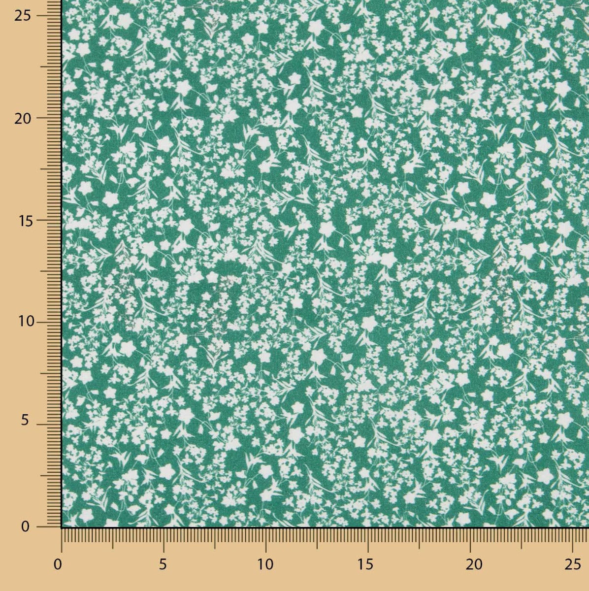 Algodón Antibacteriano Flores Verde - Ribes y Casals