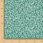 Algodón Antibacteriano Flores Verde - Ribes y Casals