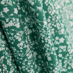 Algodón Antibacteriano Flores Verde - Ribes y Casals