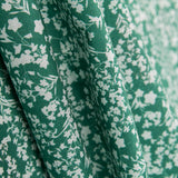 Algodón Antibacteriano Flores Verde - Ribes y Casals