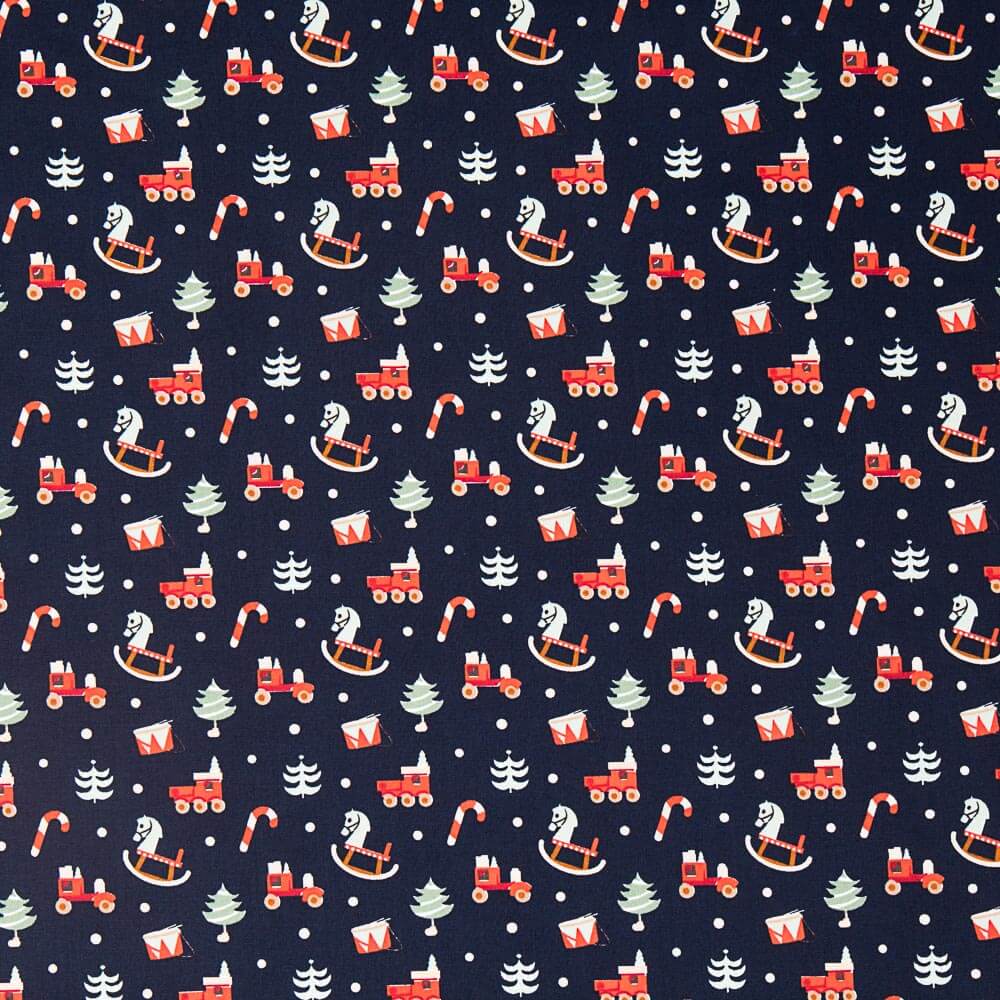 Algodón Balancín Navidad Marino - Ribes y Casals