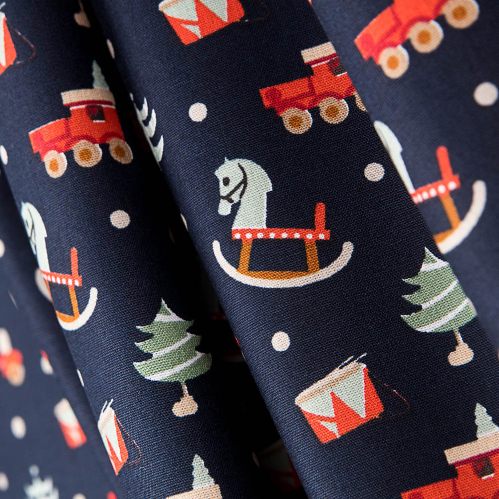 Algodón Balancín Navidad Marino - Ribes y Casals