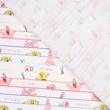 Algodón Bob Esponja Rayas Rosa - Ribes y Casals