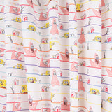 Algodón Bob Esponja Rayas Rosa - Ribes y Casals