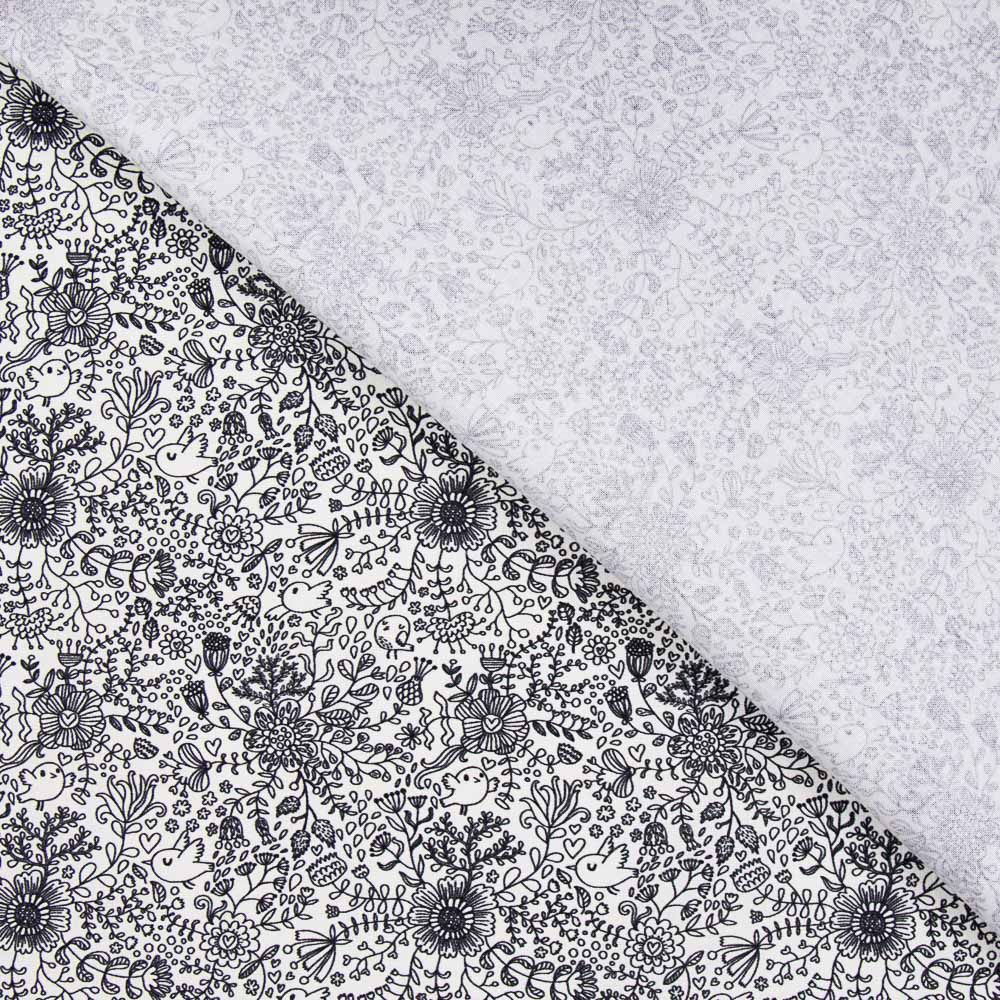 Algodón Bosque Mágico Negro - Ribes y Casals