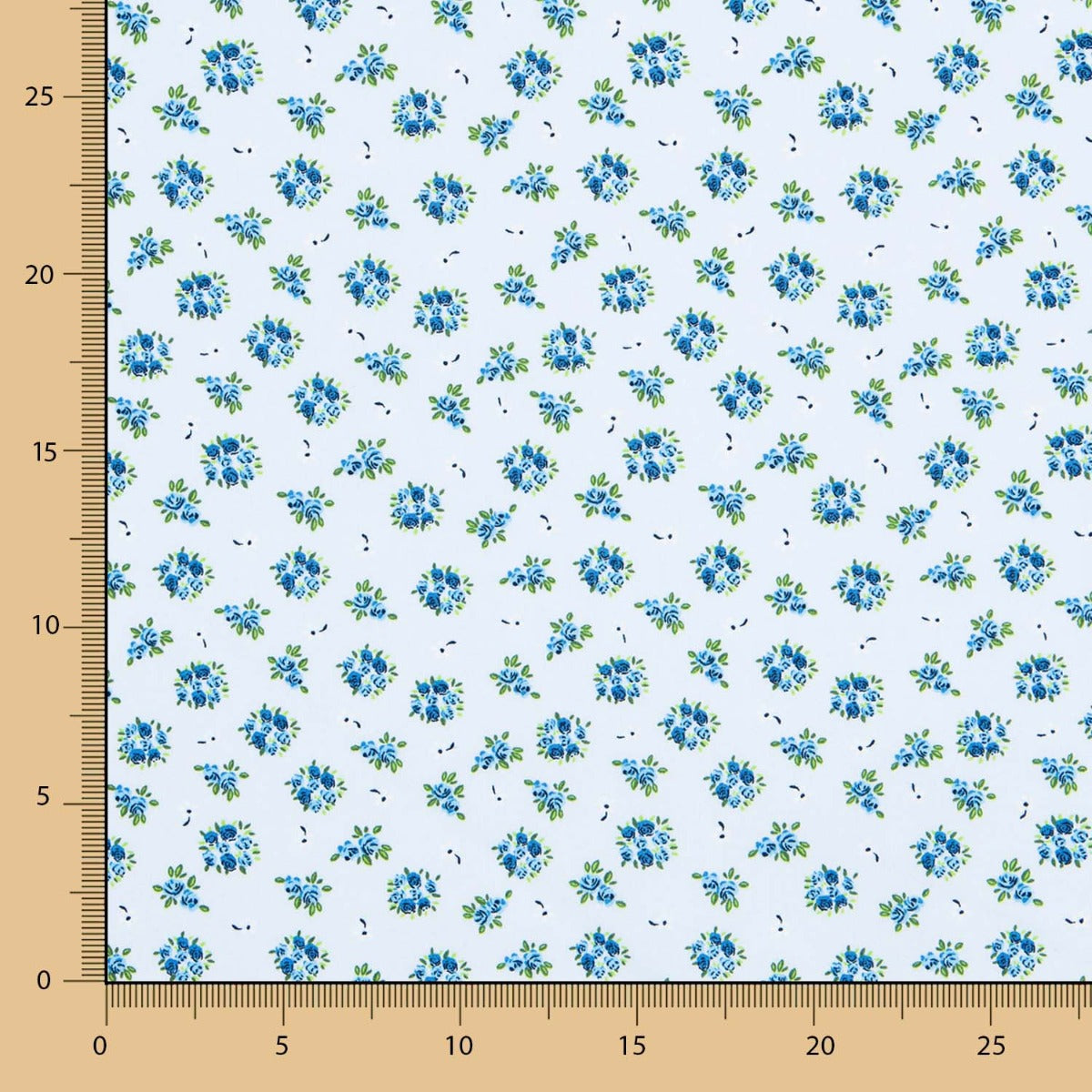 Algodón Bouquet Azul Claro - Ribes y Casals