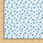 Algodón Bouquet Azul Claro - Ribes y Casals