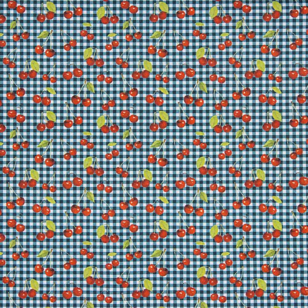 Patchwork Algodón Cereza Vichy Oscuro - Ribes y Casals