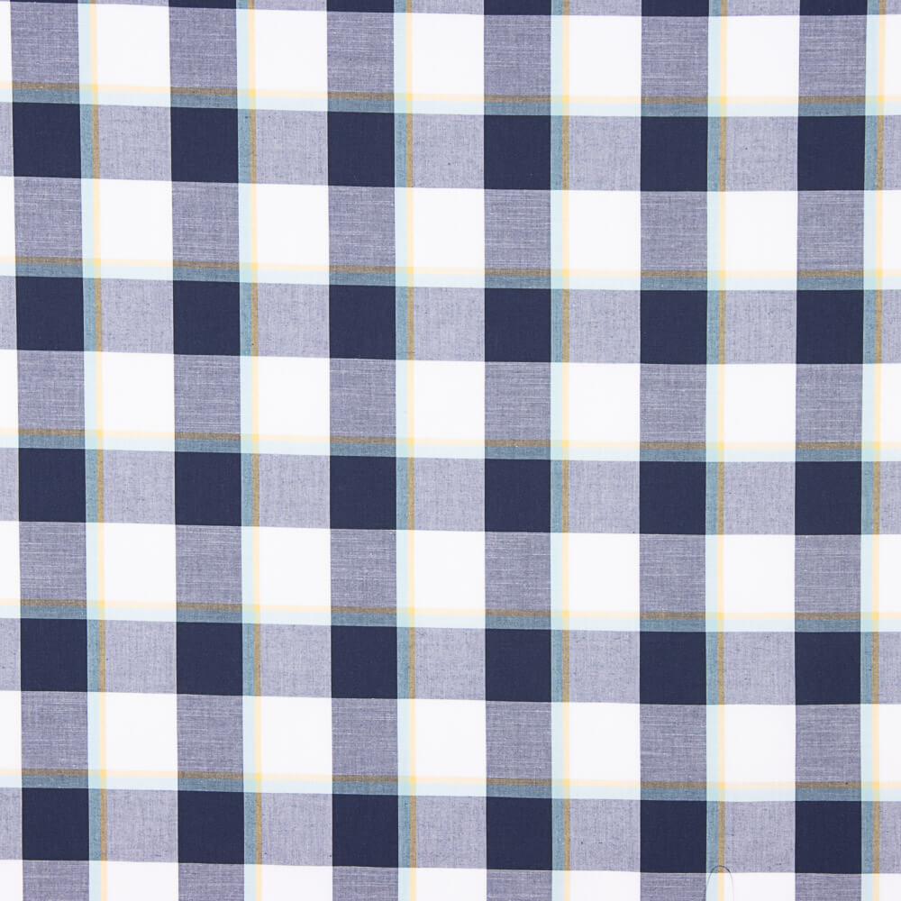 Algodón Cuadro Madrás Azul - Ribes y Casals