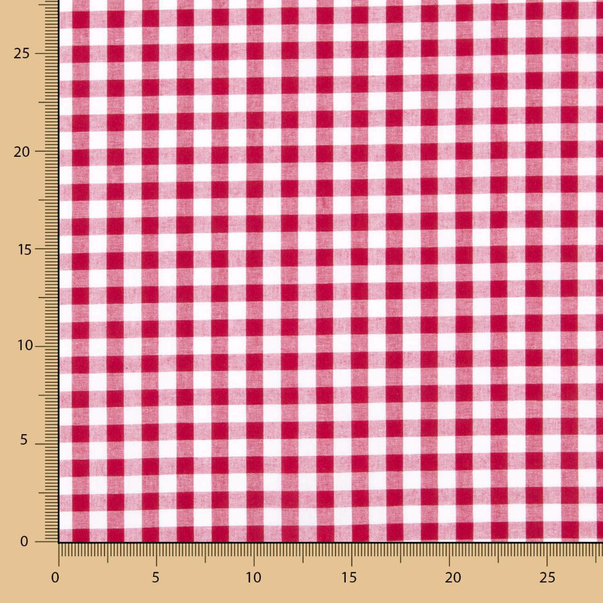 Algodón Cuadro Vichy Rojo - Ribes y Casals