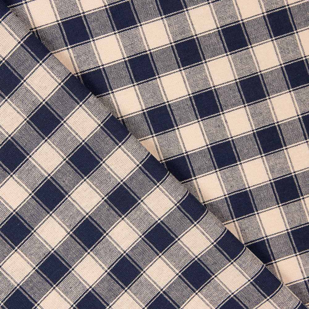 Algodón Rústico Cuadros Azul - Ribes y Casals