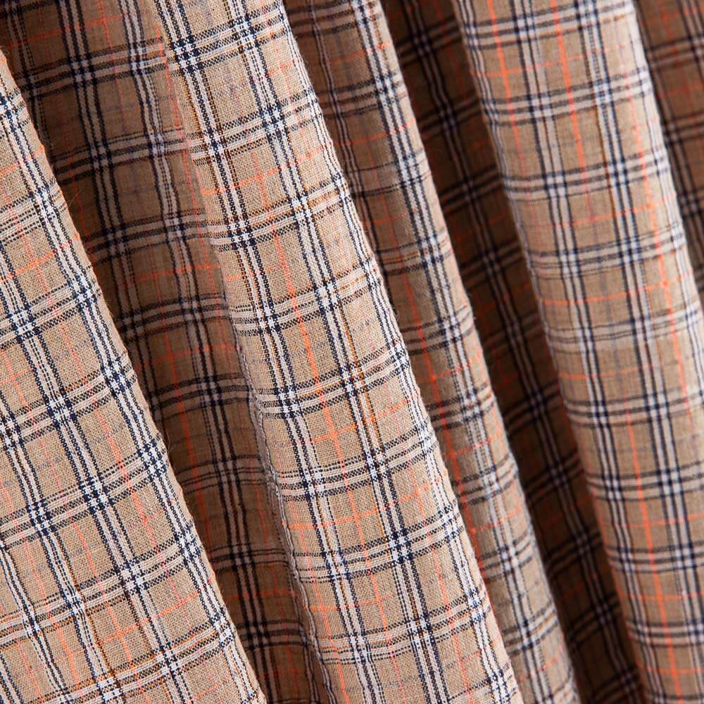 Algodón Seersucker Cuadro Mini Beige - Ribes y Casals