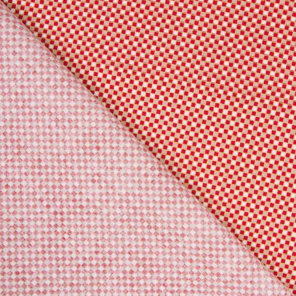 Algodón Cuadros Dorados Navidad - Ribes y Casals