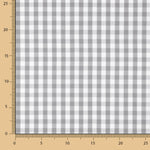 Popelín Algodón Cuadros Maxi Gris - Ribes y Casals