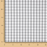 Popelín Algodón Cuadros Maxi Gris - Ribes y Casals