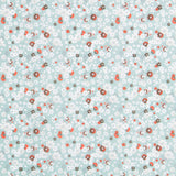 Algodón Estampado Jardín Verde Agua - Ribes y Casals