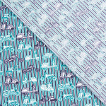 Algodón Estampado Vespa Listado Verde - Ribes y Casals