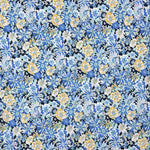 Popelín Algodón Flor Silvestre Azul Denim - Ribes y Casals