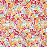 Popelín Algodón Flor Silvestre Rojo - Ribes y Casals