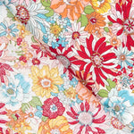 Popelín Algodón Flor Silvestre Rojo - Ribes y Casals