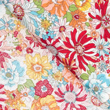 Popelín Algodón Flor Silvestre Rojo - Ribes y Casals