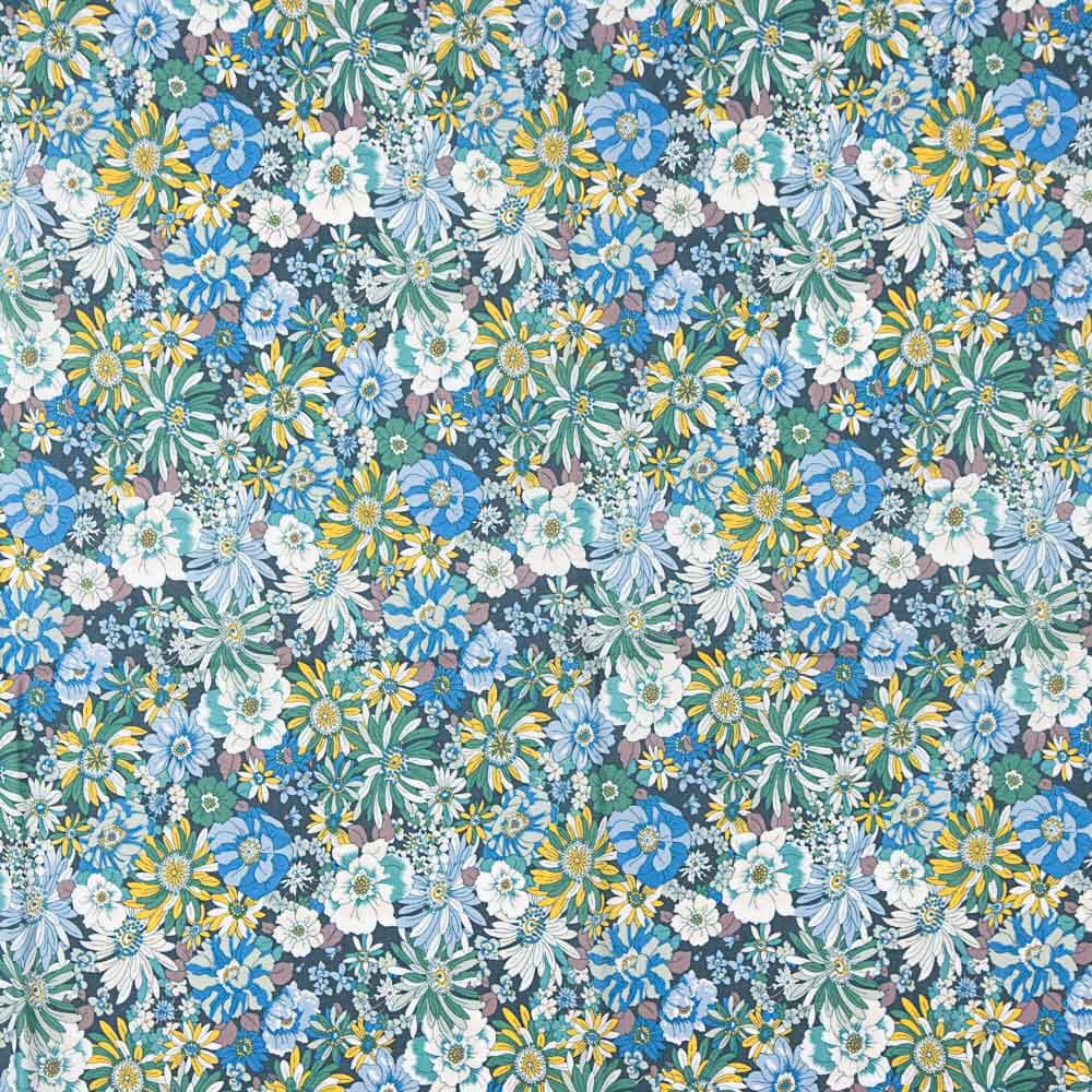 Popelín Algodón Flor Silvestre Verde - Ribes y Casals