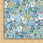 Popelín Algodón Flor Silvestre Verde - Ribes y Casals