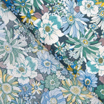 Popelín Algodón Flor Silvestre Verde - Ribes y Casals