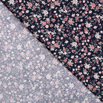 Algodón Flor Romántica Marino - Ribes y Casals