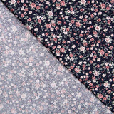 Algodón Flor Romántica Marino - Ribes y Casals