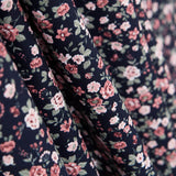 Algodón Flor Romántica Marino - Ribes y Casals